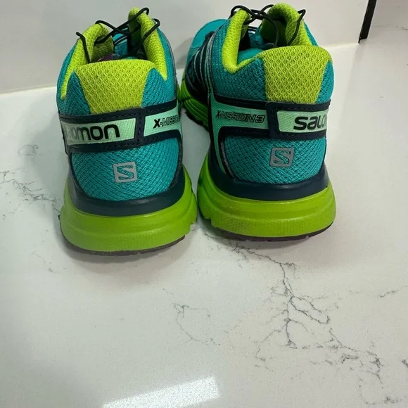 Salomon Running Shoes Womens 8.5 Green Blue X-Mission 3 Trail Hiking 378288 - Picture 8 of 13